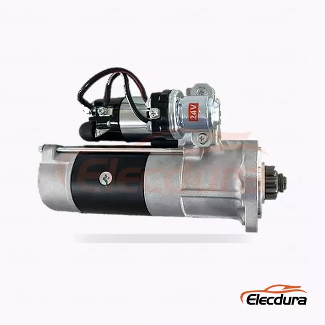 M008T60871 Caterpillar 320B 320C Starter Motor Distributor, Complete Side View