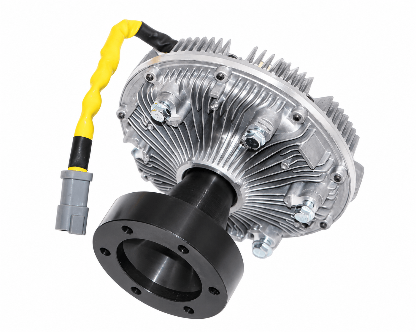 Heavy-duty electronic fan clutch replacement part with wiring connector