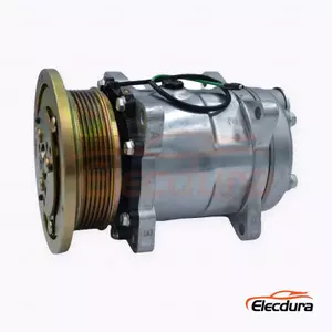 5H14 24V 6PK Heavy-Duty A/C Compressor for Sinotruk HOWO T5G rear-port truck
