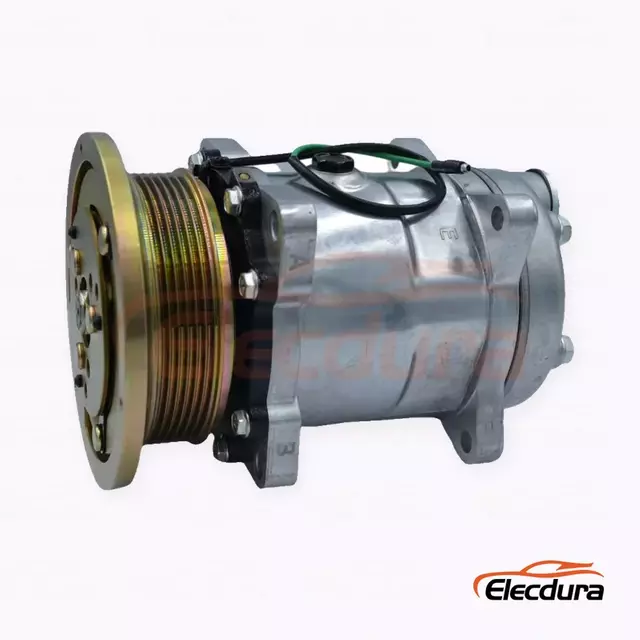 5H14 24V 6PK Heavy-Duty A/C Compressor for Sinotruk HOWO T5G rear-port truck