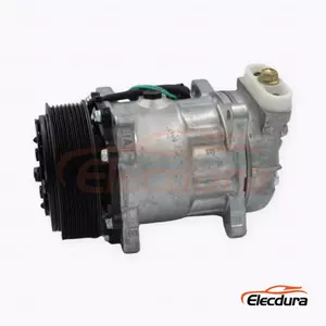 7H15 24V 8PK 119 mm Heavy-Duty A/C Compressor for FAW Jiefang Tian V truck 8PK version