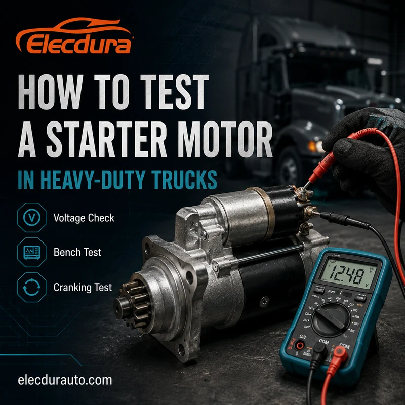 S&aring;dan testes en startmotor i tunge lastbiler