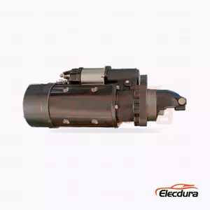 FYD02-DL 42MT Equipment Starter Motor, 24V 7.8kW 11 Teeth, Complete Side View