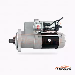 S1034 Mitsubishi Starter Motor, 24V 4.0kW 10 Teeth, Complete Side View