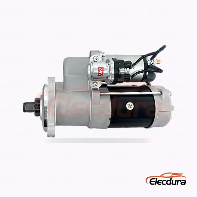 S1034 Mitsubishi Starter Motor, 24V 4.0kW 10 Teeth, Complete Side View