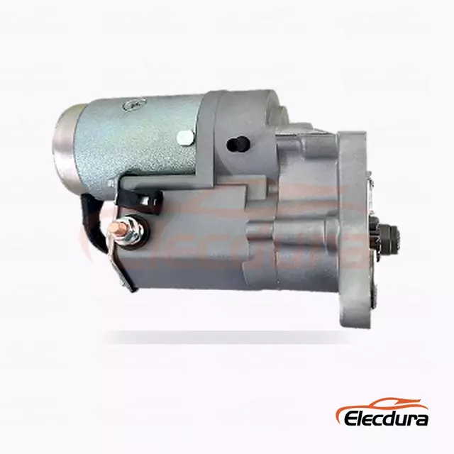 128000-0040 D&eacute;marreur Mazda 323, 12 V 2,0 kW 9 dents, vue du terminal arri&egrave;re