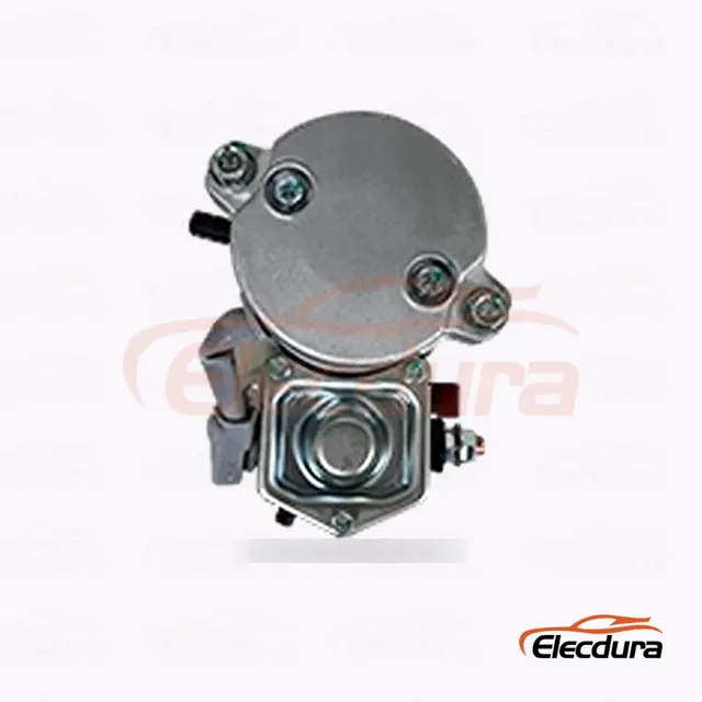 228000-7800 Rover and Land Rover Starter Motor, 12V 2.0kW 9 Teeth, Complete Side View - Starter Motor Brush Spring Pressure and Holder Inspection