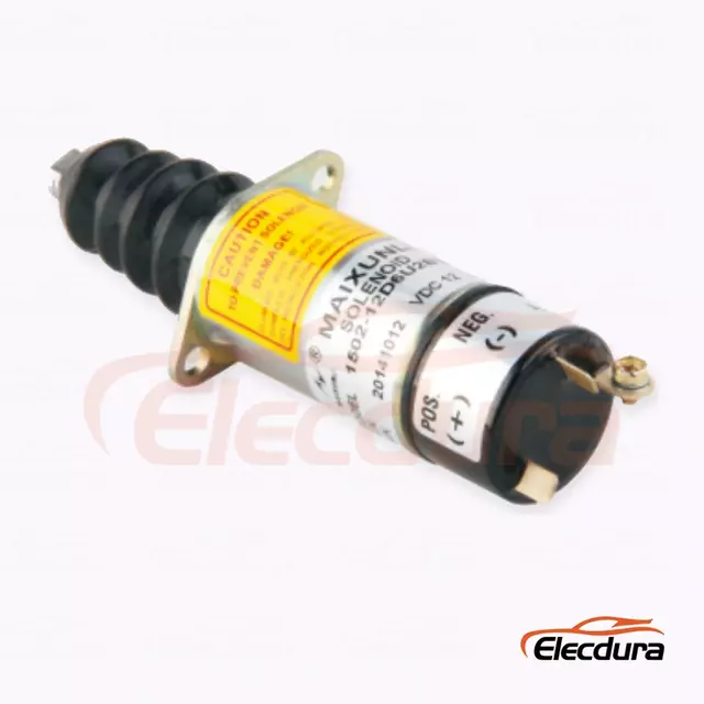 Fuel Shutdown Solenoid 307-2546 1502-12D6U2B2S2A for Caterpillar skid steers with Perkins UB704-series engines