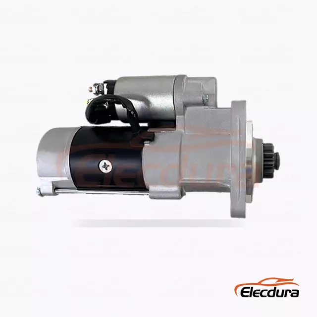 STA1534 Hyundai and Doosan excavator Starter Motor, 24V 5.0kW 11 Teeth, Rear Terminal View