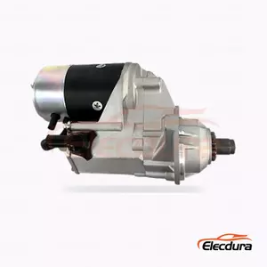 228000-6670 Komatsu PC200 and PC220 Starter Motor, 24V 4.5kW 10 Teeth, Complete Side View