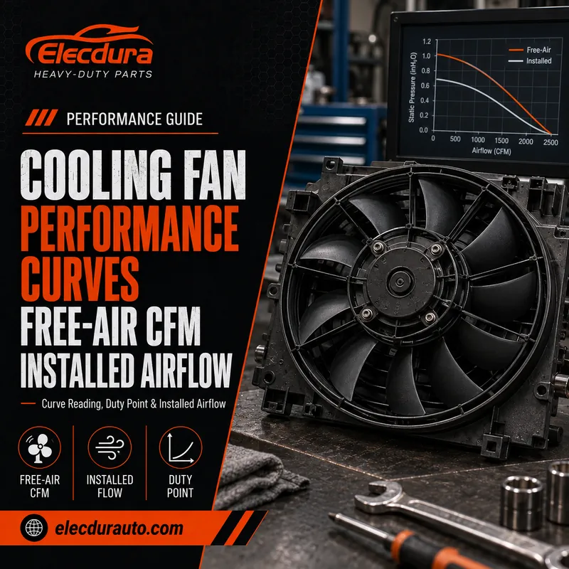 Chladic&iacute; ventil&aacute;tor Křivky v&yacute;konu: Free-Air CFM vs. instalovan&eacute; prouděn&iacute; vzduchu