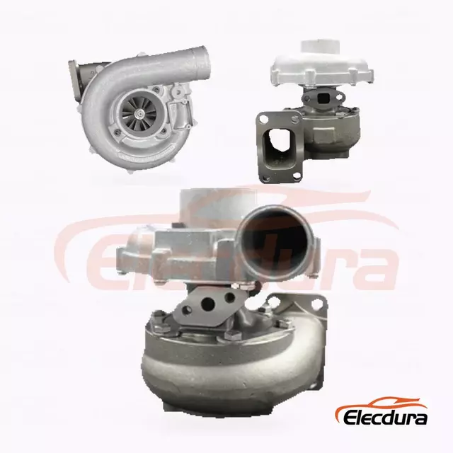 K27-43 3990023043 Turbocompressore per motore MMZ D245 - vista frontale del gruppo completo