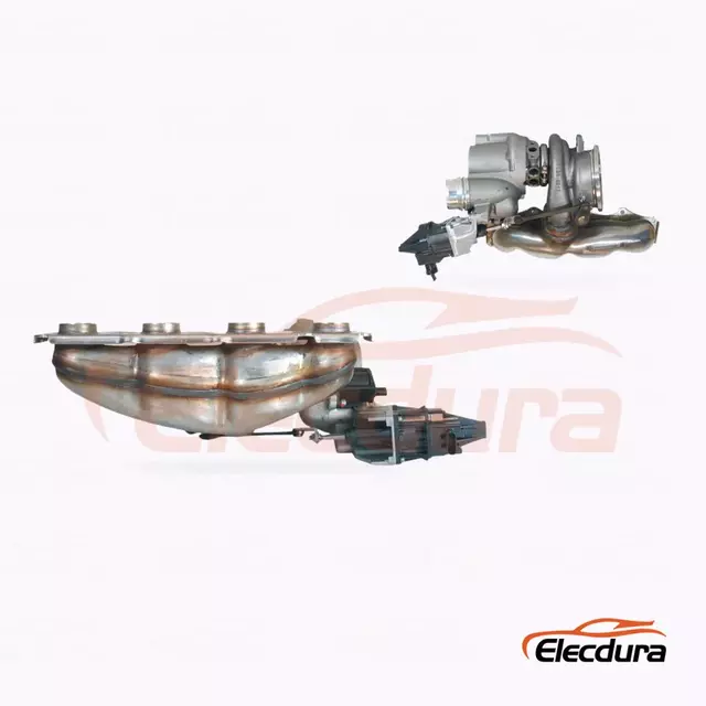 Elecdura TD04LR6 Turbocharger 49477-02021 OE 11657634486 complete assembly compressor and turbine housing view