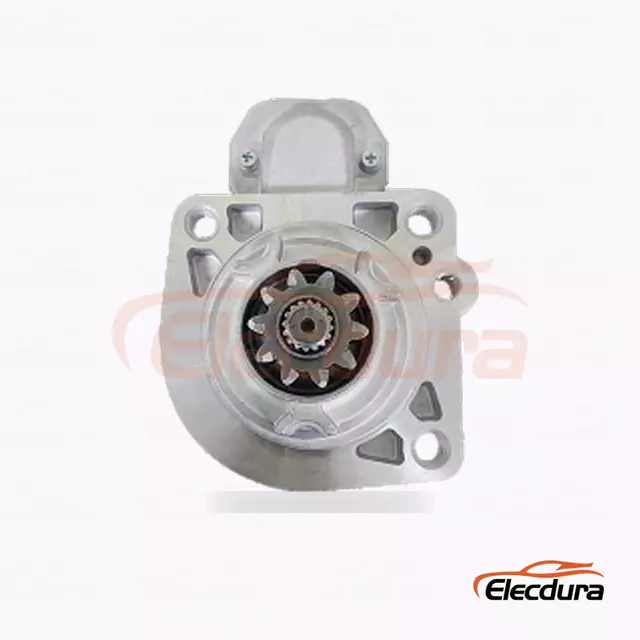 Стартер Denso-Type, 12 В, 1,4 кВт, 9 зубьев, CW, вариант B, полный вид сбоку