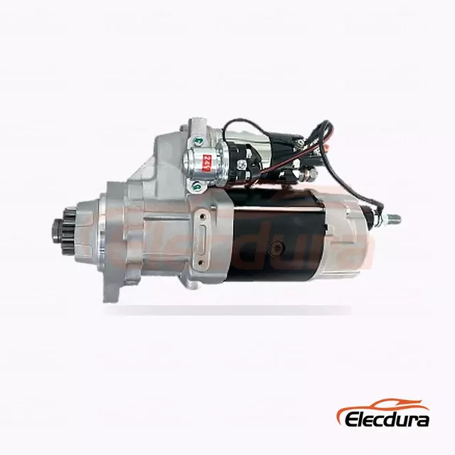 Motor Starter CW Tugas Berat 24V 9.0kW 11 Gigi, Tampak Samping Lengkap