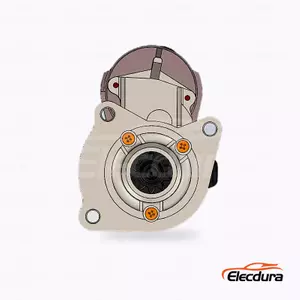 LRS484 Ford New Holland 8040 Starter Motor Distributor Supply, Drive-End Front View
