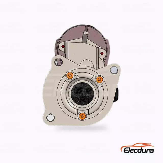 LRS484 Ford New Holland 8040 Starter Motor Distributor Supply, Drive-End Front View