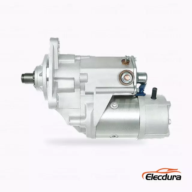 1811001890 Isuzu 6BD1T Starter Motor Wholesale 24V, Complete Side View