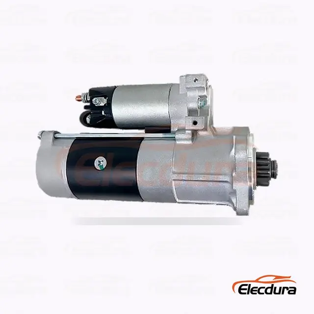 M8T60771 Mitsubishi Startmotor , 24V 5 kW 10 t&aelig;nder, komplet set fra siden