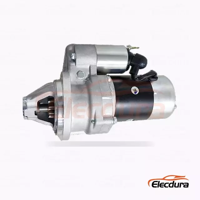 12995377010 Hitachi-Type Starter Motor for Yanmar 4TNE98, 12V 3.0kW 9 Teeth, Rear Terminal View