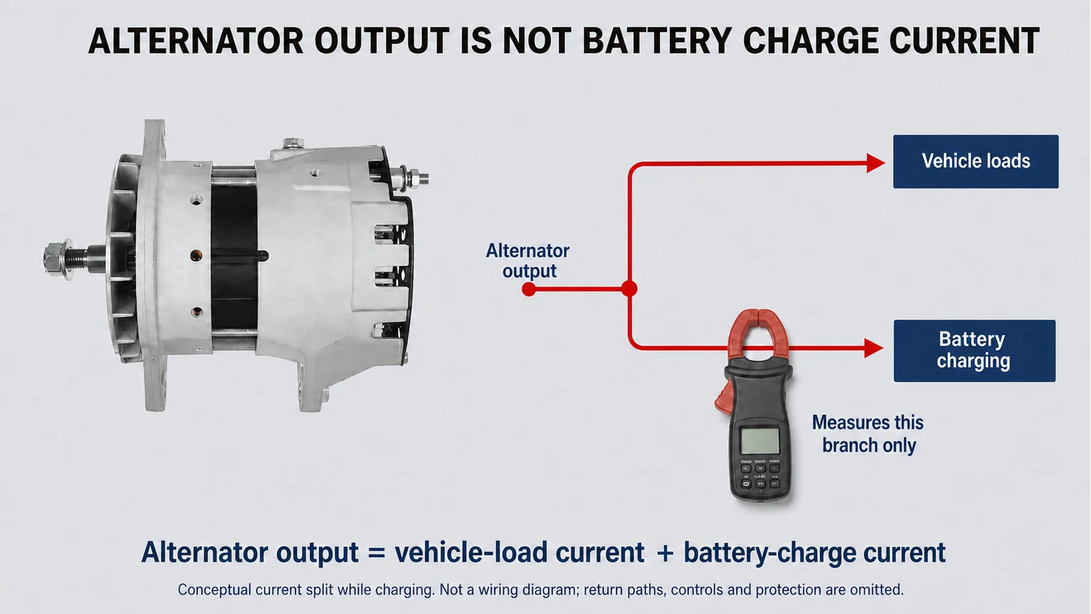 Guarded alternator belt tracking and charging verification after the claim cause is corrected