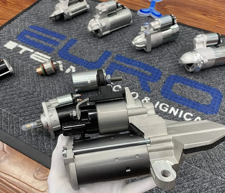 Starter sample showing external connections and mounting features; model compatibility unverified.