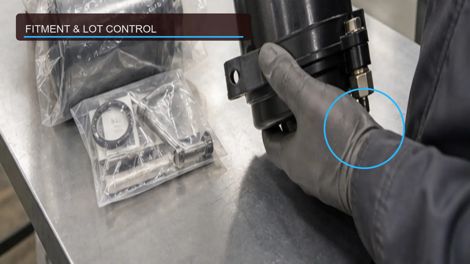 Crankcase ventilation filter fitment, clean packaging, and traceable batch-release checks for a heavy-duty order