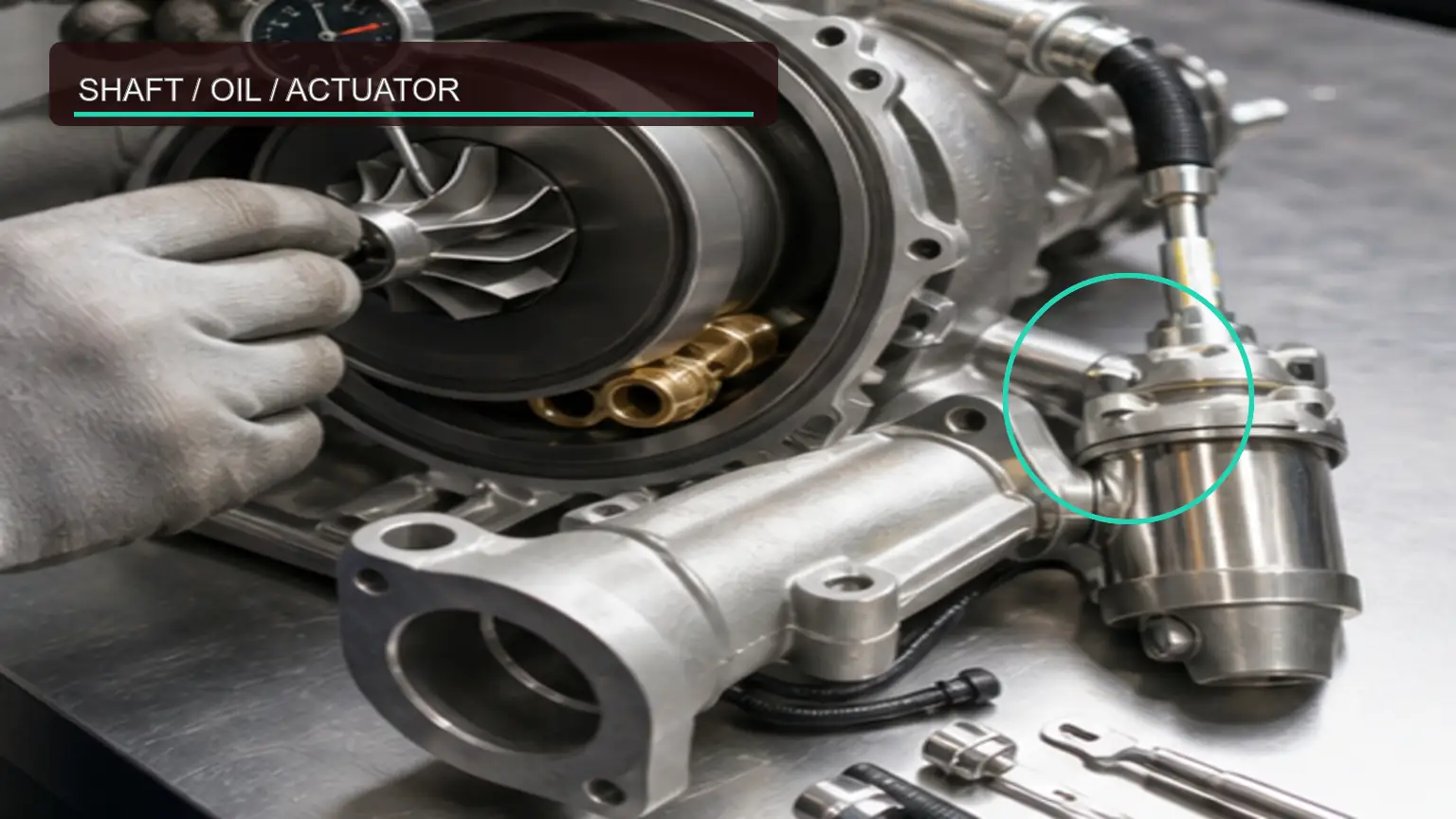 Heavy-duty turbocharger undergoing a controlled heavy-duty functional test before supplier approval in UAE