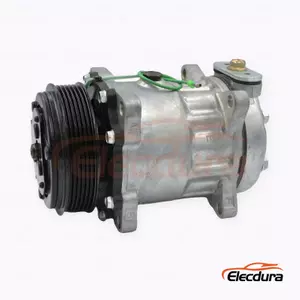 7H15 24V 6PK 119 mm Heavy-Duty A/C Compressor for Sinotruk HOWO A7 truck
