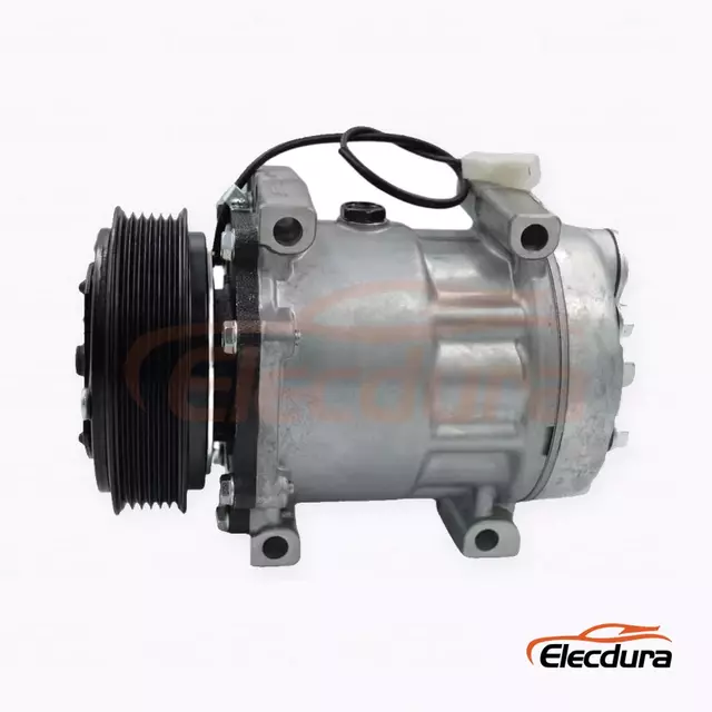 7H15 24V 6PK 119 mm Heavy-Duty A/C Compressor for AGCO combine harvester