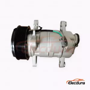 10S13G 24V PV8 119mm Heavy-Duty A/C Compressor for Foton Aumark M4 truck - Rear-Port
