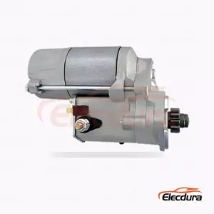 228000-2970 New Holland Compact Tractor Starter Motor, 12V 2.0kW 11 Teeth, Complete Side View