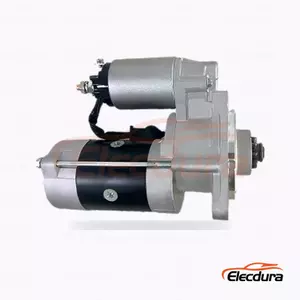 36100-42C10 Hyundai 4D52 D4BB Starter Motor, 12V 2kW 9 Teeth, Complete Side View