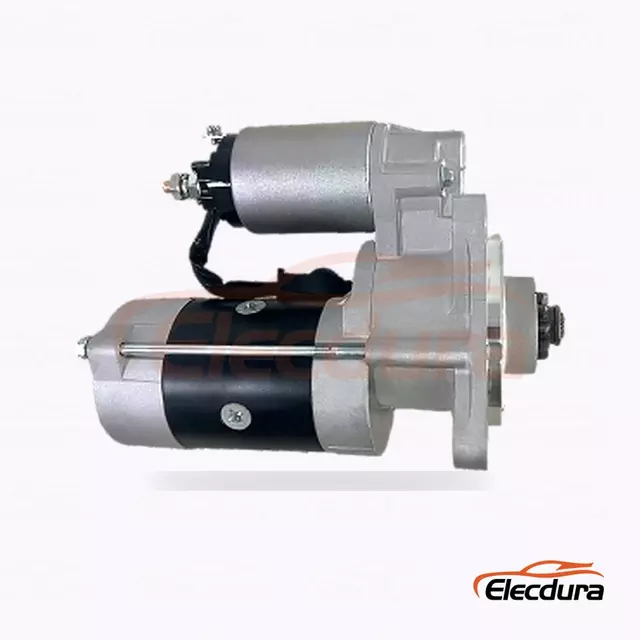 36100-42C10 Hyundai 4D52 D4BB Starter Motor, 12V 2kW 9 Teeth, Complete Side View