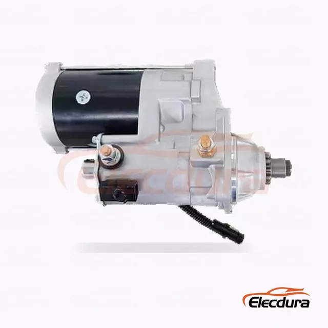DSN2007 John Deere heavy Equipment Starter Motor, 12V 4.8kW 11 Teeth, Rear Terminal View