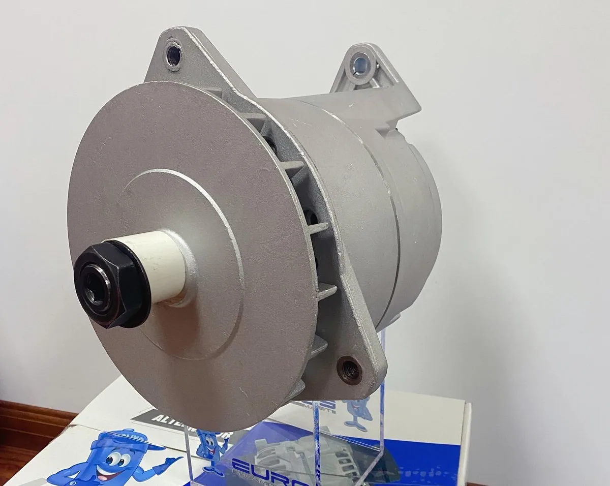 Alternator on a third-party display with hinge-style mounting features visible
