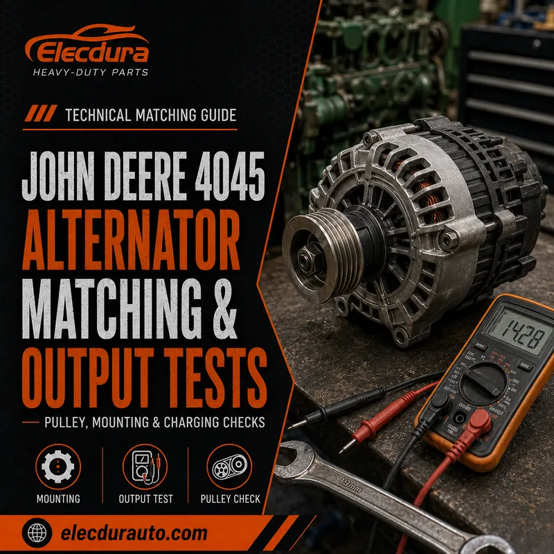 John Deere 4045 Alternator Matching: Output, Pulley Alignment, and Installation Evidence