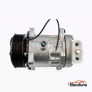 7H15 24V 8PK 119 mm Heavy-Duty A/C Compressor for Sinotruk Wangpai 8PK truck version