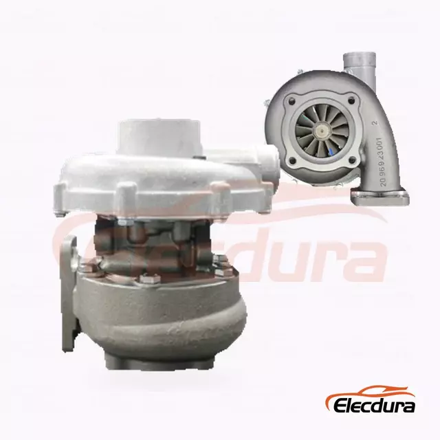 K27-43 3990023043 Turbocompressore per motore MMZ D245 - vista alternativa del gruppo completo