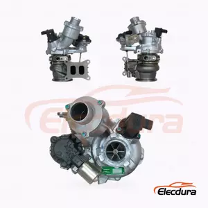 Elecdura IS20 Turbocharger 06K145722G OE 06K145722G complete assembly front view