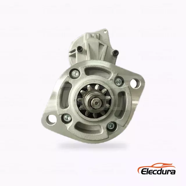 600-863-3110 Komatsu PC130-7 4D95 Starter Motor Distributor, Drive-End Front View