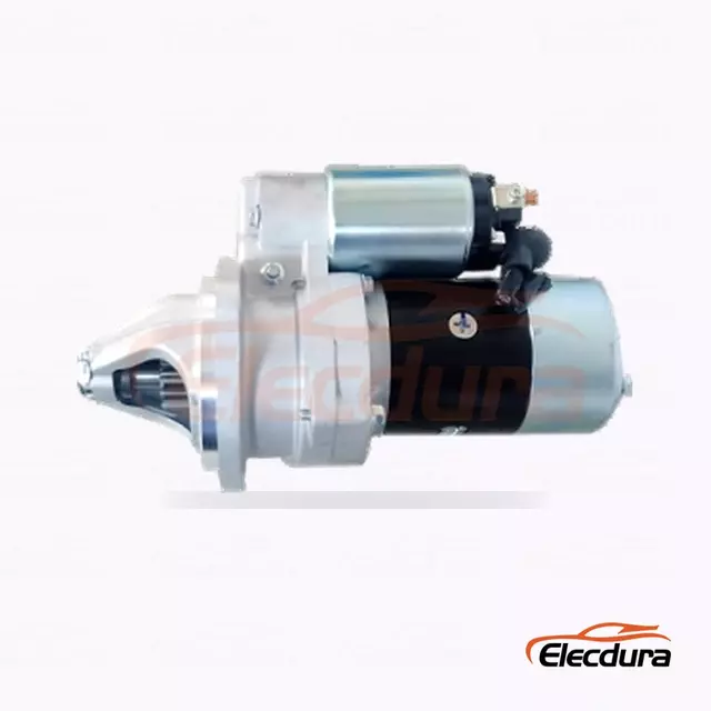 18059N Hitachi-Type Starter Motor for Nissan Forklift, 24V 4.5kW 11 Teeth, Complete Side View