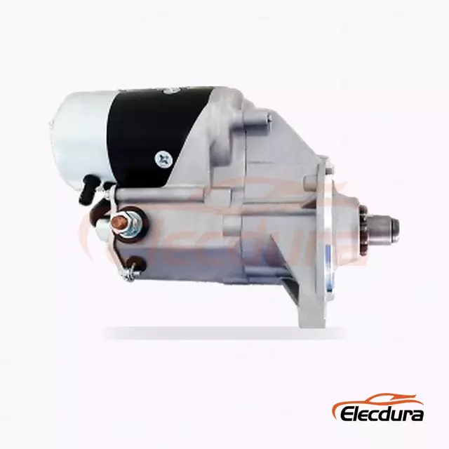03504020123 Hino W04D dan W06D Diesel Starter Motor, 24V 4.5kW 11 Gigi, Tampilan Terminal Belakang