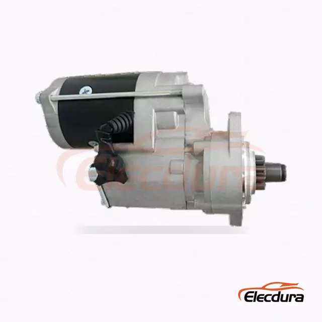 428000-3310 Yanmar 3TNV70 and 3TNV80F Starter Motor, 12V 1.4kW 15 Teeth, Complete Side View