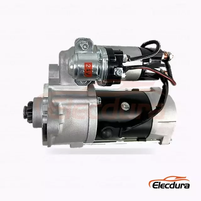 M003T56471 Mazda T4100/E4100 lastbilstartermotor, 24V 5,0kW 9 t&aelig;nder, bagfra terminalvisning