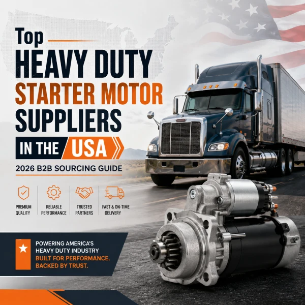 Heavy duty starter motor suppliers USA guide with truck and aftermarket starter motor.webp